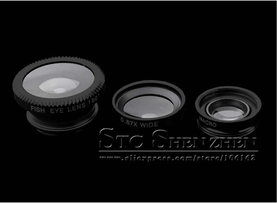 3 in 1 Universal Clip Camera Cell Mobile Phone Lens For iPhone 4 5 6 Plus Samsung S6 S5 S4 Sony Z3 Fisheye Lens Wide Angle Macro (10)