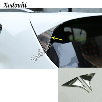 

For Kia Sportage KX5 2019 2020 car sticker styling cover rear tail spoiler side triangle molding window bezel trim parts 2pcs