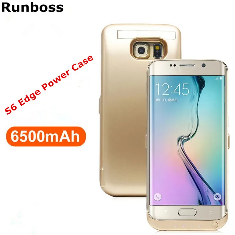 Для Samsung Galaxy S6 Edge Запасные Аккумуляторы для телефонов случае runboss удлиненные 6500 мАч Мощность чехол для S6 Edge g9250