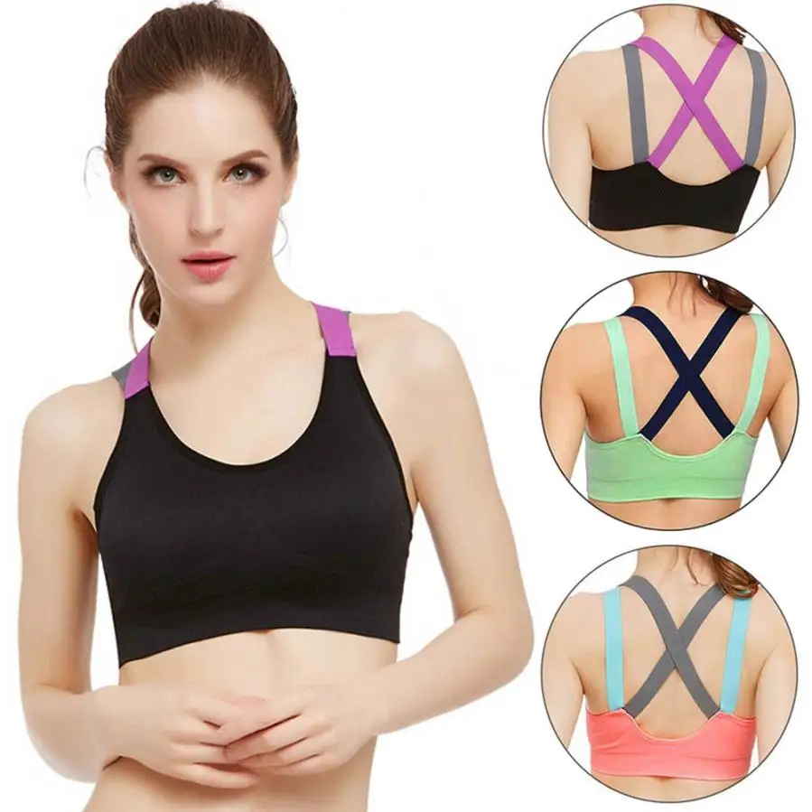 FishSunday Women Sport Gym Yoga Workout Bra Running Padded Fitness