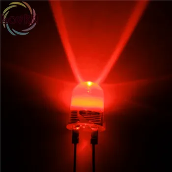 

10pcs/bag High Quality 10mm 0.5W Red LEDs 10MM High Power Ultra Bright Led Light Emitting Diodes 190KMCD Retail HOT SALE
