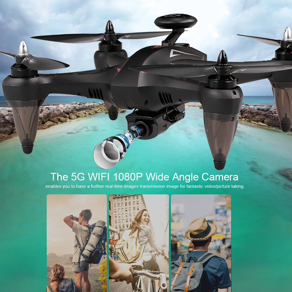 Глобальный Дрон GW198 RC с камерой 720P 1080P GPS бесщеточный 5G Wifi FPV удержание высоты
