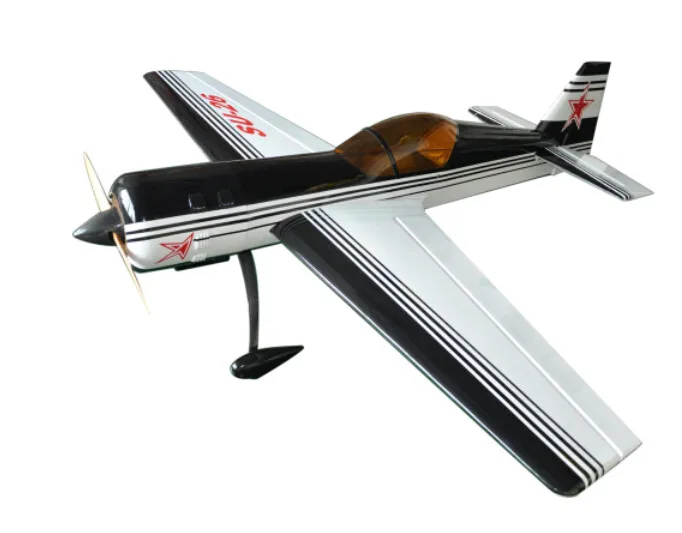 Летная модель пробкового дерева RC масштаб самолет с газовым двигателем SU-26 50cc 8" 3D Аэробика черный белый цвет