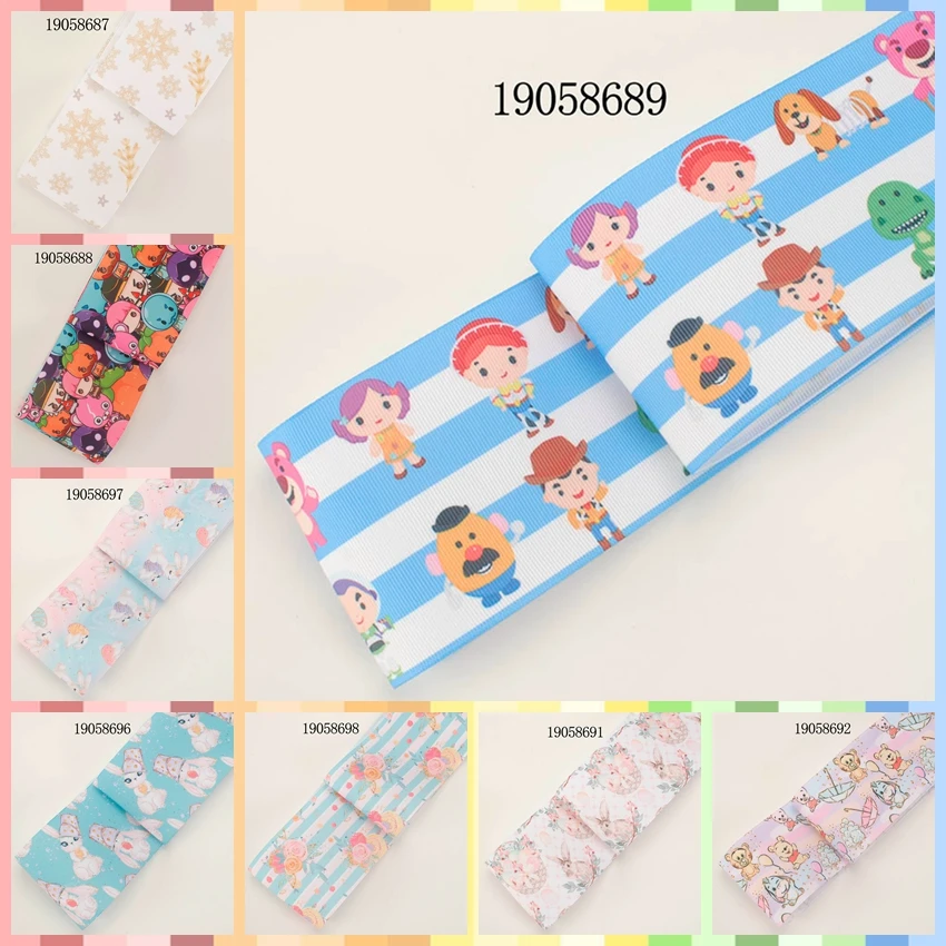

10yards -different sizes -lively flwoers pattern ribbon printed Grosgrain cartoon ribbon DIY 19058689