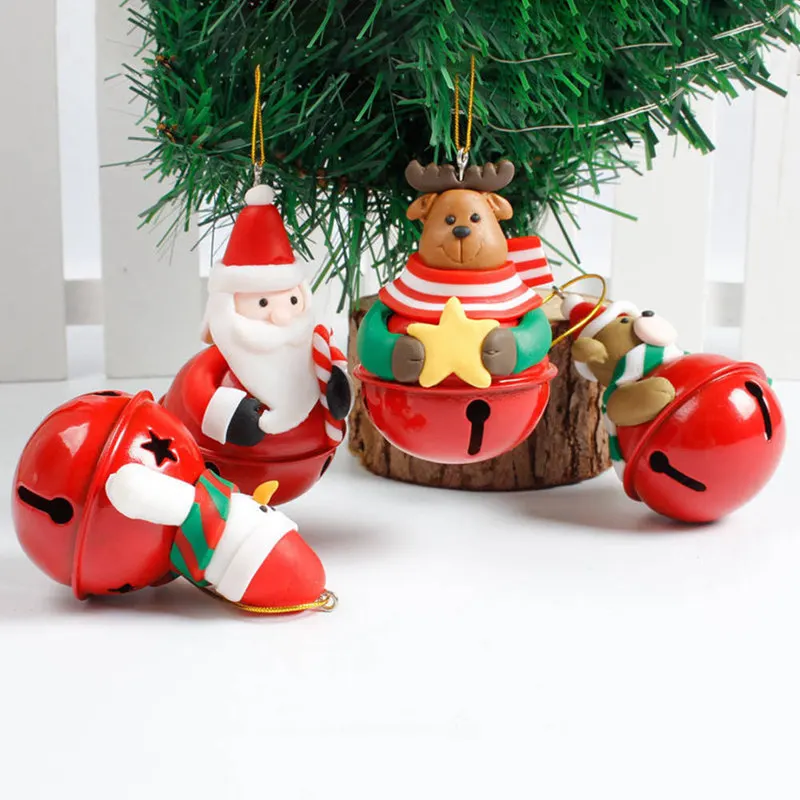 Рождественские украшения Jingle колокольчики Рождественская елка колокольчик украшения Санта-Клаус натальный колокольчик Рождественская кукла-снеговик безделушки принадлежности