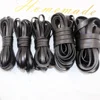 REGELIN-sangle en cuir de vache noir/café, résultats 2 mètres, en cuir plat, 3/4/5/8/10mm, corde collier à faire soi-même ► Photo 1/4