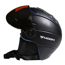 Луна аттестацией CE очки горнолыжный шлем в-mold шлем с очки катание на лыжах сноуборд/скейтборд шлем 5 цветов s/М/L/ХL