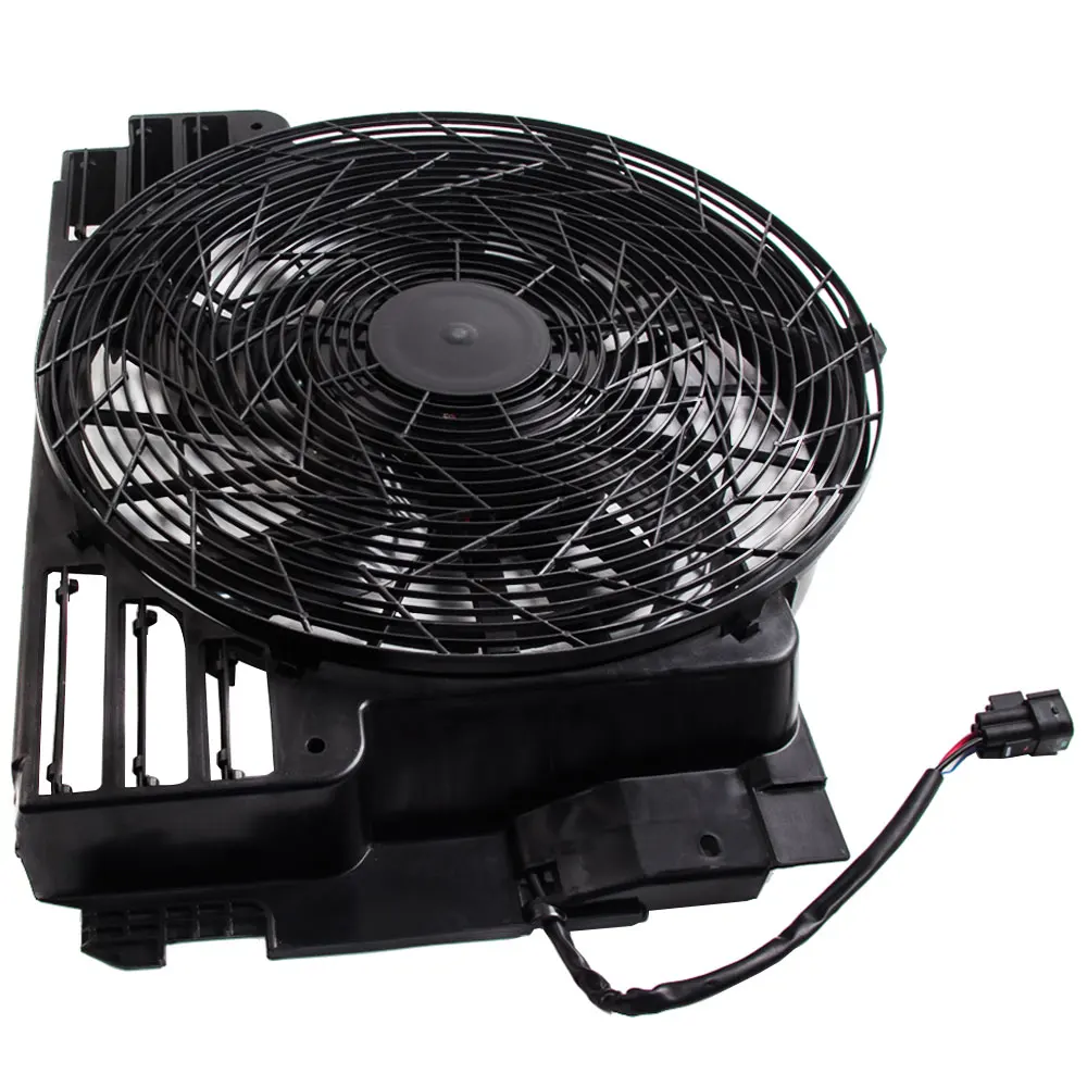 A/C AC Radiator Condenser Cooling Pusher Fan 5 Blade For BMW E53 X5 3.0 4.4 4.6 2000 2001 02 06