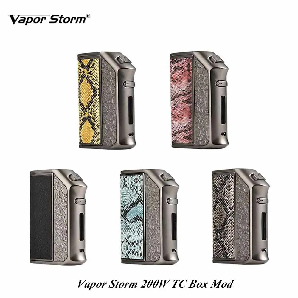 

E Cigarette Mod Vapor Storm 200W TC Box Mod Fire Fast Vape TC Mod By 18650 battery e cigs mechanical mode Fit 510 Atomizer vape