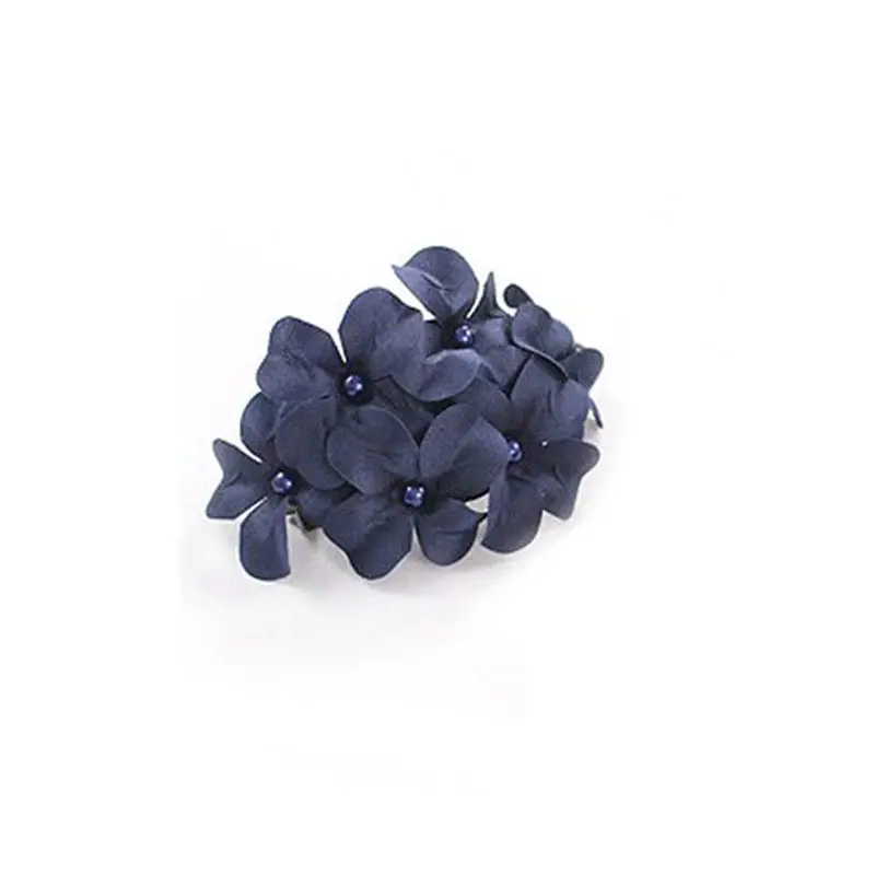 LNRRABC женский цветок из искусственного жемчуга заколки для волос Свадебные Заколки вечерние аксессуары для волос заколки для волос Cheveux Femmes - Окраска металла: Navy Blue