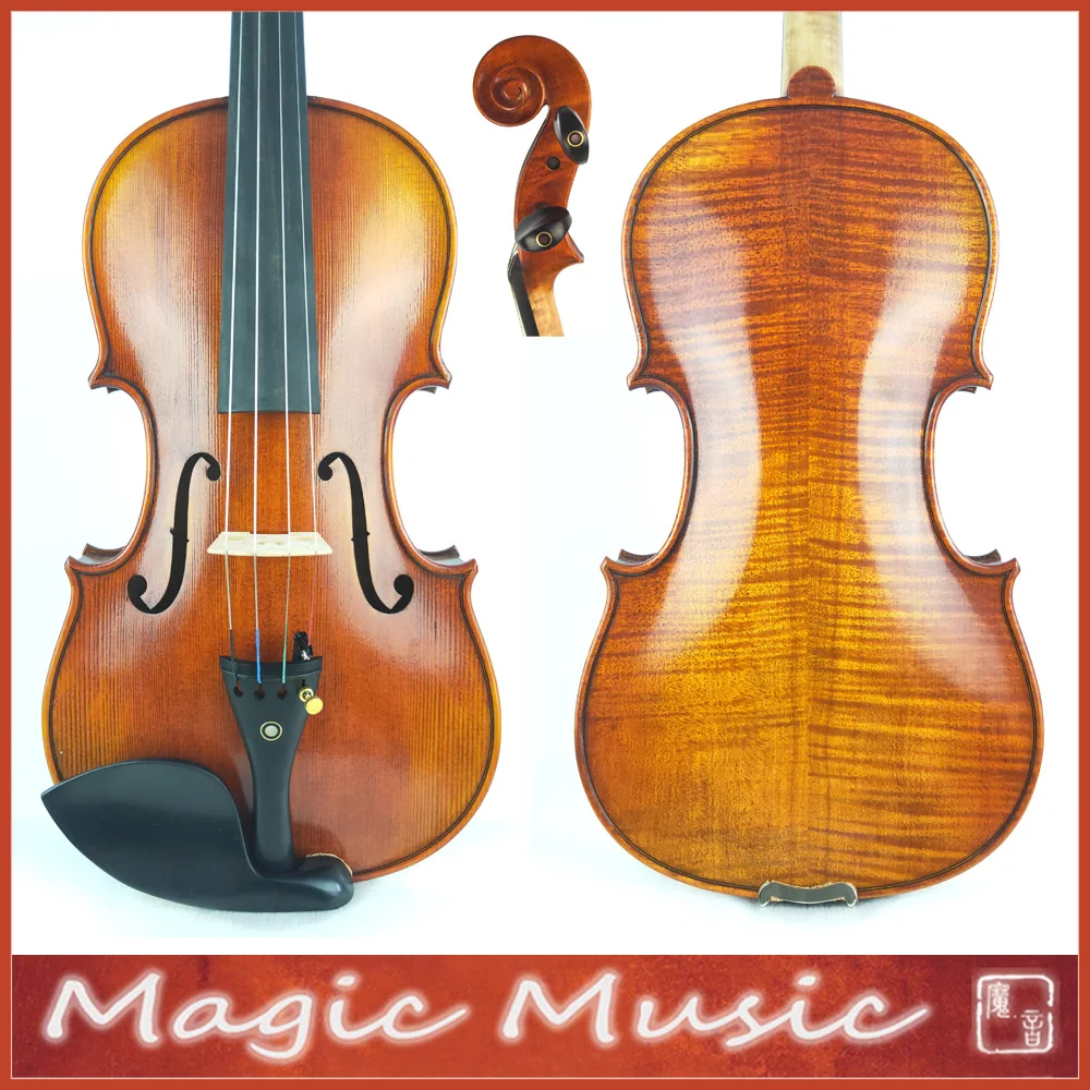 

7/8 Size Violin! 18 Years Old European Spruce! Stradivarius Lord Wilton Top Violin Size 7/8 #2155, Handmade Oil Varnish