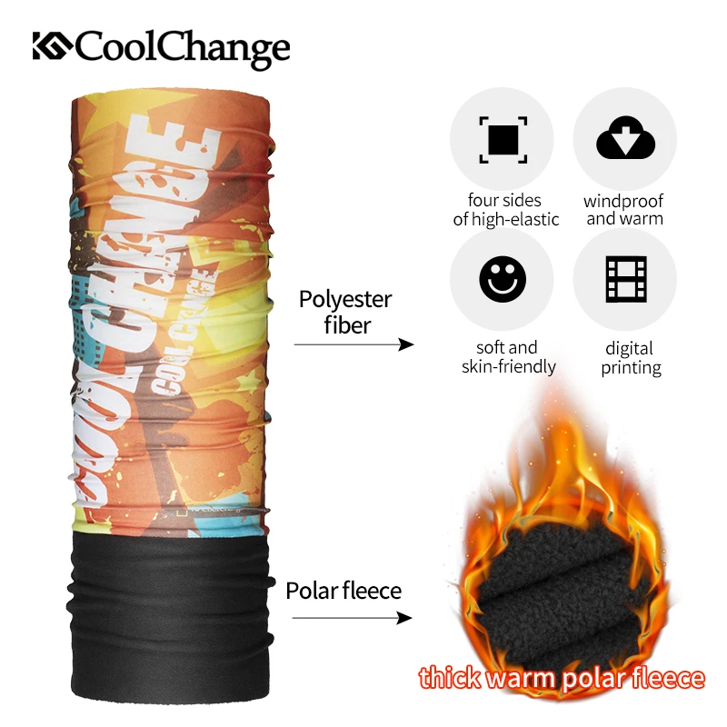 Buy 2 Gift 1CoolChange Cycling Bandana Windproof Winter Sports Bicycle Headscarf Thick Neck Warmer Bandanas MTB Bike Equipments
