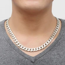 Hommes bijoux de mode en alliage collier cadeau pour mari Cool lien chaîne véritable solide titane acier épais chaîne
