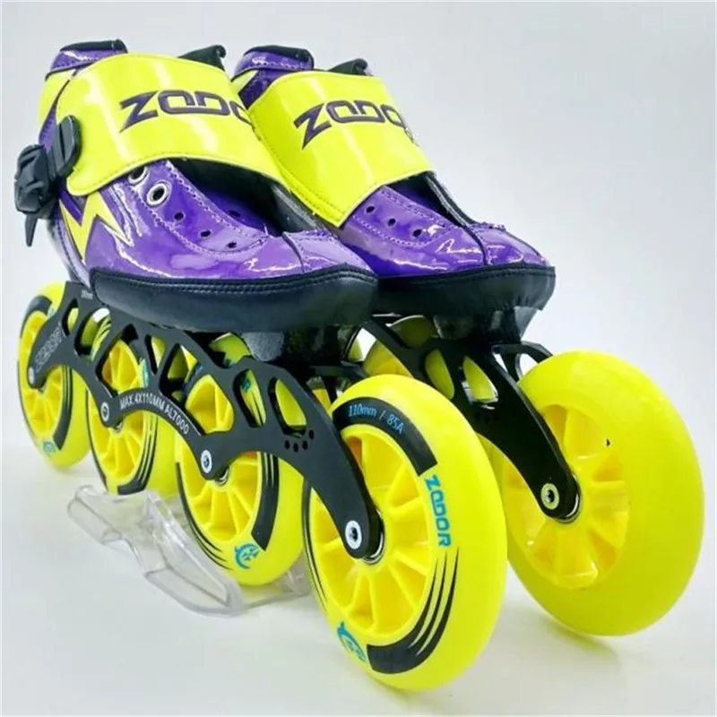 Worth Carbon Fiber Fiberglass Speed Inline Skates 4*90/100/110mm Kid's