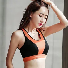 Нейлоновый спортивный жилет, женское Бесшовное нижнее белье для фитнеса, сексуальное противоударное нижнее белье, спортивный бюстгальтер для йоги, большой размер