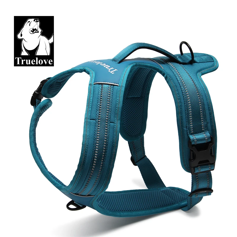 Truelove Reflective Small Dog Harness Large Nylon Soft Padded K9 Dog Harness Basic Halter Vest Harnesses Black Pets Acessorios