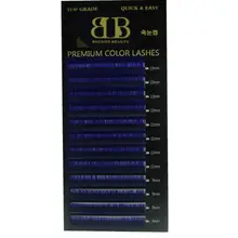 Супер качество синий цвет смешанный длинный поднос ресниц 8 различных один лоток 12 рядов/лоток