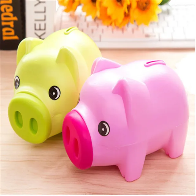 Keythemelife Portable Cartoon Pig Plastic Piggy Bank Saving Cash Keythemelife Portable Cartoon Pig Plastic Piggy Bank Saving Cash Coin Money Box Children Toy Kids Gifts