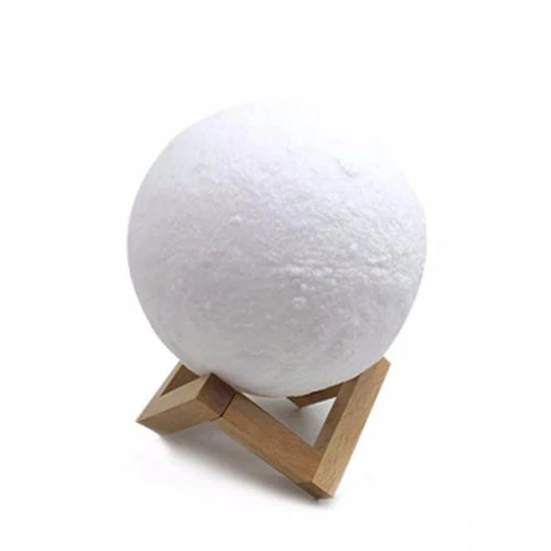 cheap 3D printing moonlight USB rechargeable 2 color change touch switch bedroom bookcase night light home decoration creative gifts