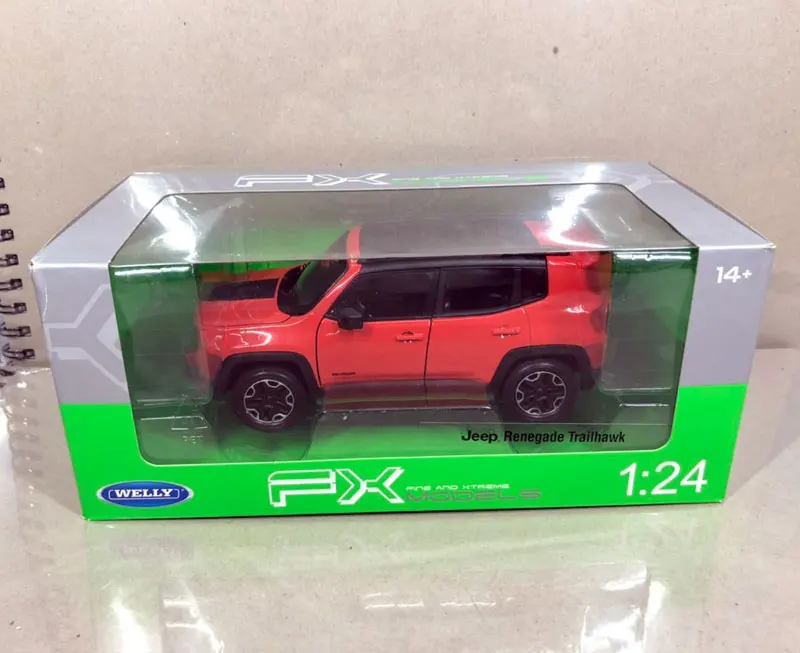 RIAN DAY 1/24 масштабная модель автомобиля SUV Toys Jeep Renegade Trailhawk литая металлическая модель автомобиля игрушка для подарка/коллекции/детей