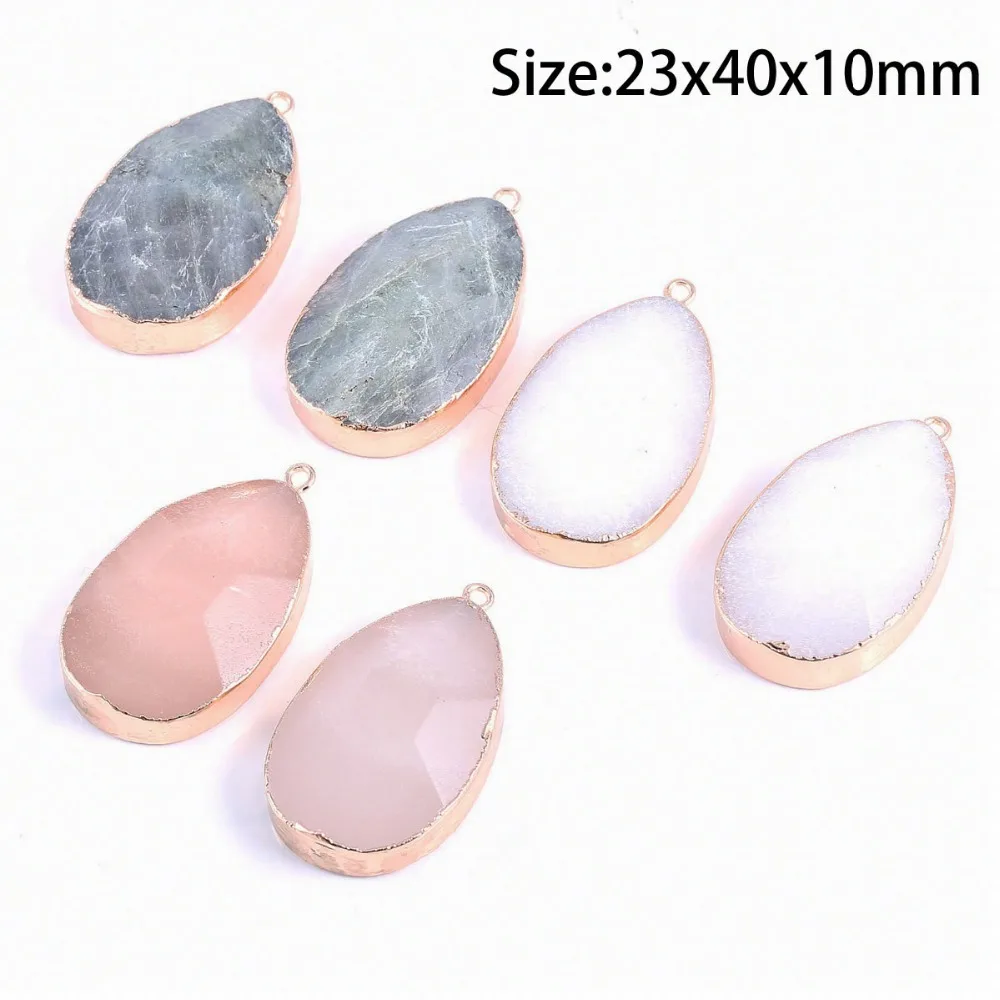 Подвеска из натурального камня AAA Rose Quartzse Flash Labradorite stone Ожерелье Подвески для самостоятельного изготовления ювелирных изделий ожерелье s