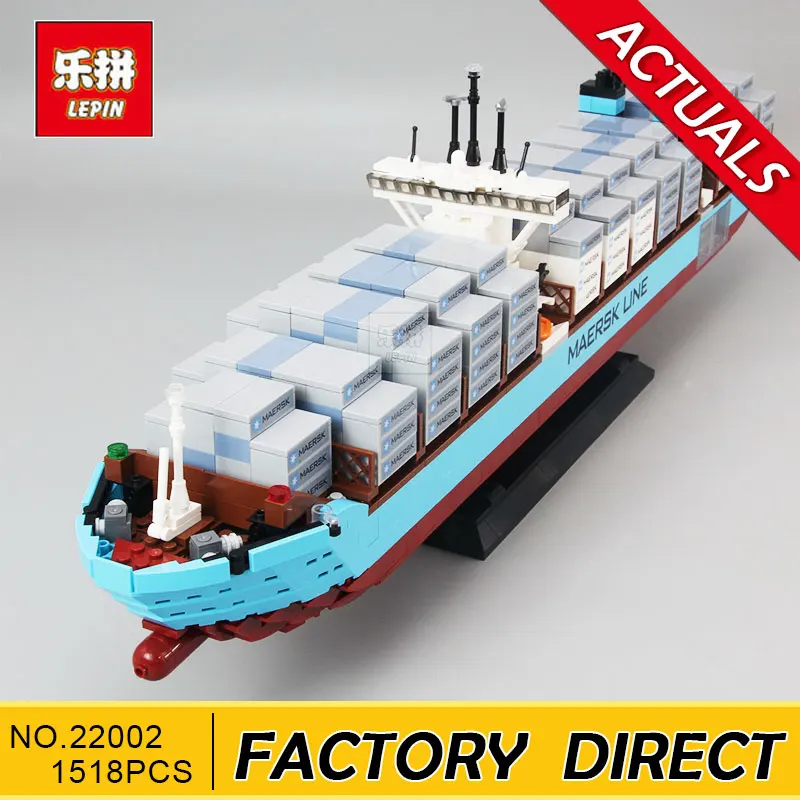 

Lepin 22002 1518Pcs Technic Series The Maersk Cargo Container Ship Set Educational Building Blocks Bricks Model Toys Gift 10241