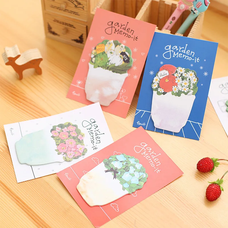 CXZY сочные цветы sticky note kawaii index tab memo pad планировщик стикер Скрапбукинг милый kawai