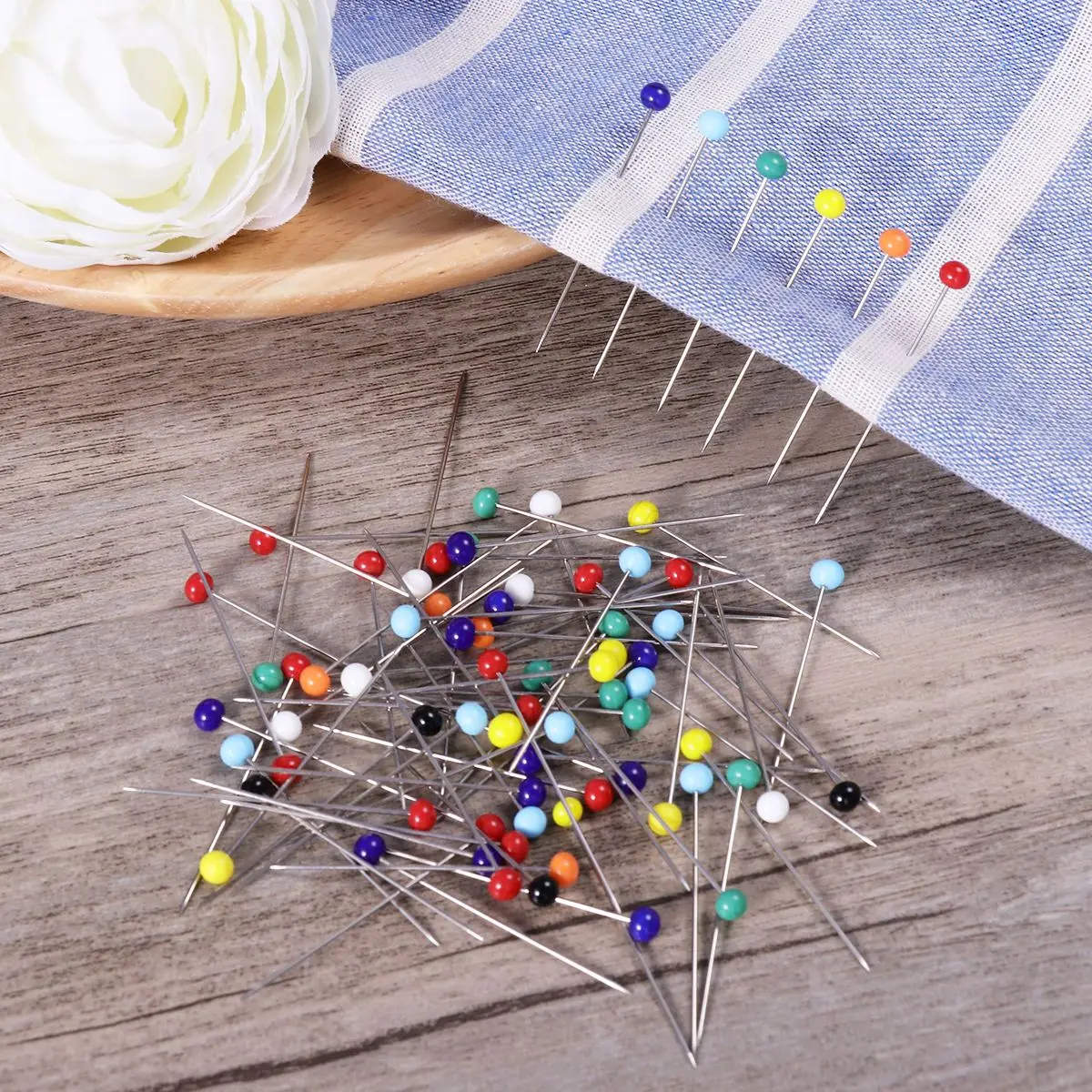 250pcs Glass Head Pins Multicolor Sewing Pin For Diy Sewing Crafts (4mm Head  + 34mm Pin) - Pins & Pincushions - AliExpress