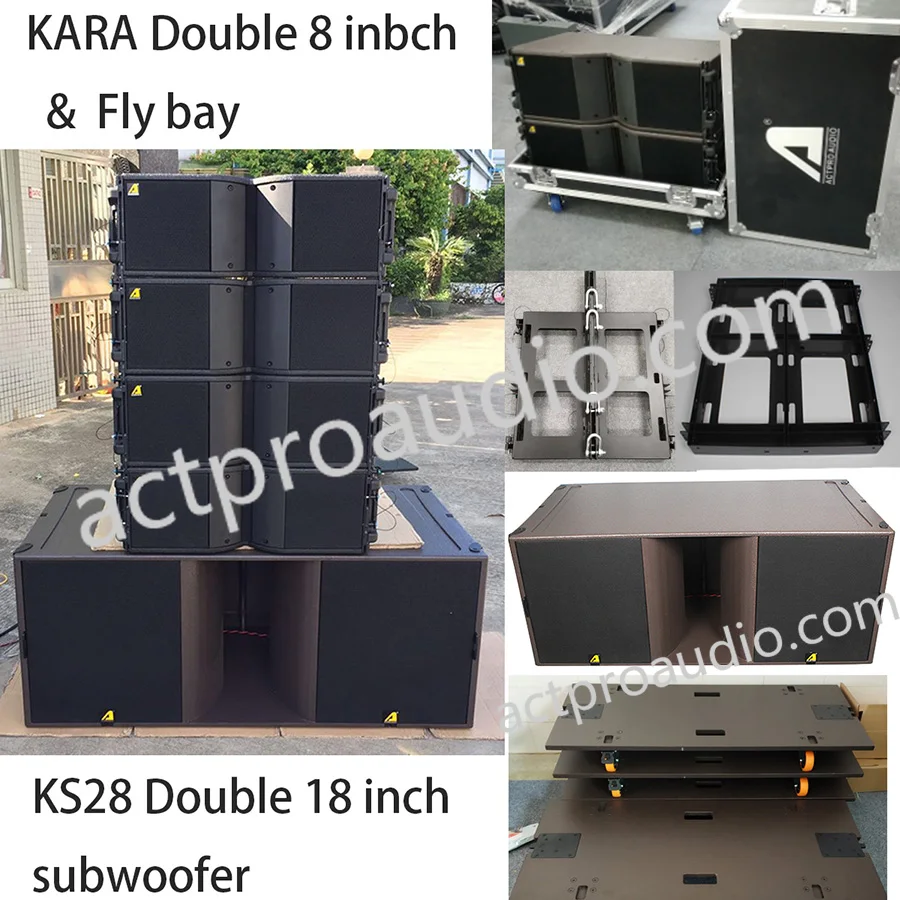 

kara double 8inch line array speakerKS28 SB28 double 18 inch subwoofer pro powered sound system