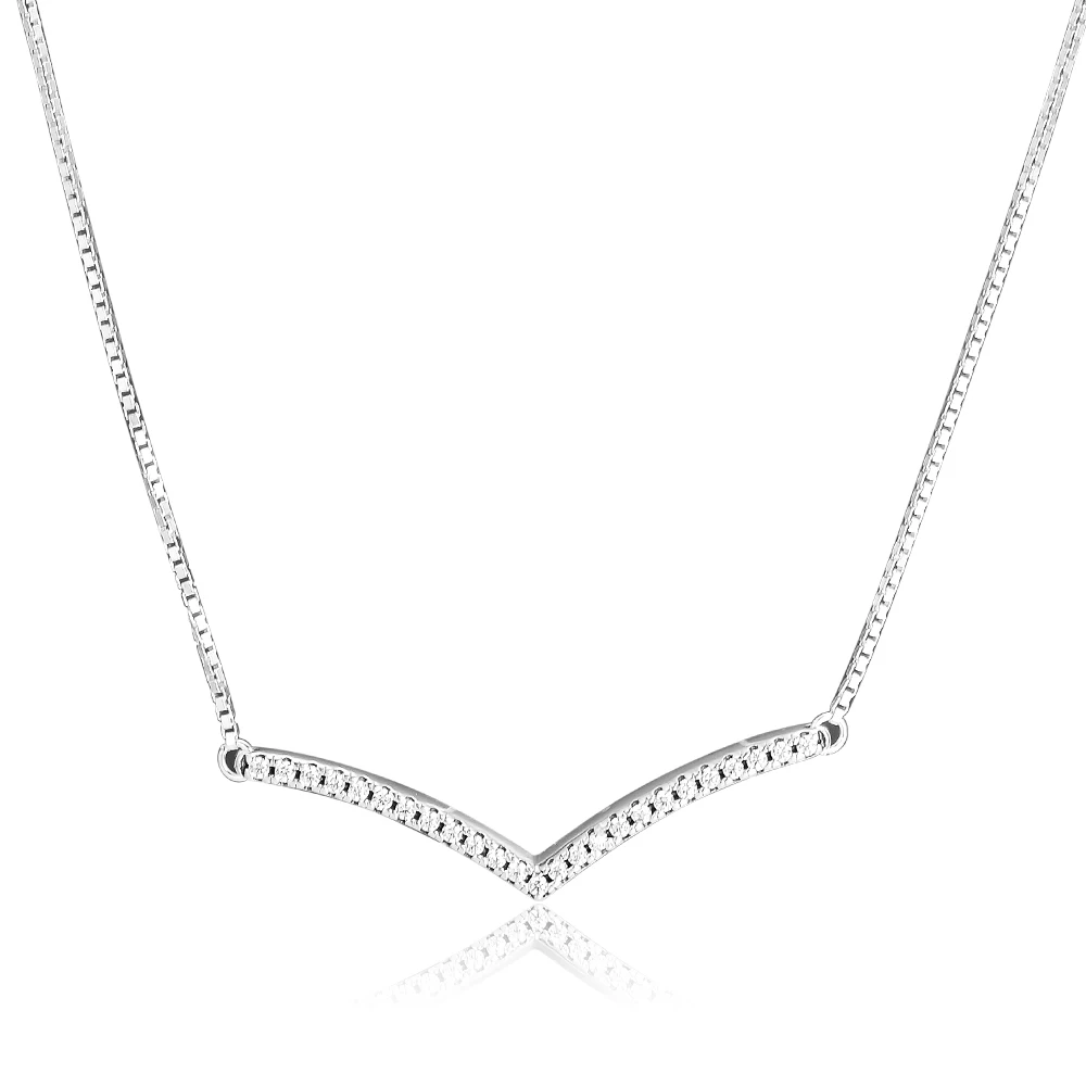 

CKK 925 Sterling Silver Shimmering Wish Necklace Pendants For Women Original Jewelry Making Anniversary Gift