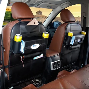 

Car Seat Back Storage Bag Organizer Travel Box Pocket Leather Universal Stowing Tidying Protector Kids Drink Auto Accessoires