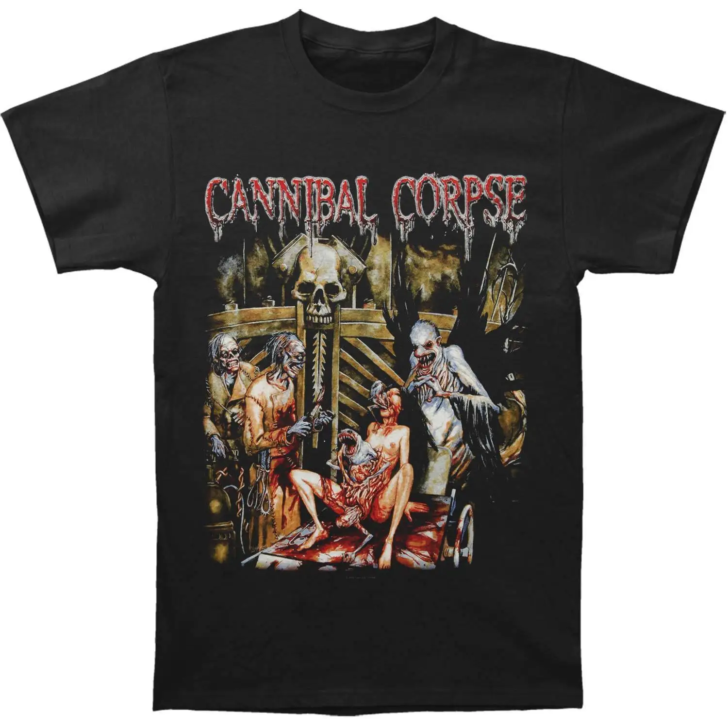 

Cannibal Corpse Men's The Wretched Spawn T-shirt Black Printed Men T-Shirt Short Sleeve Funny Tee Shirts