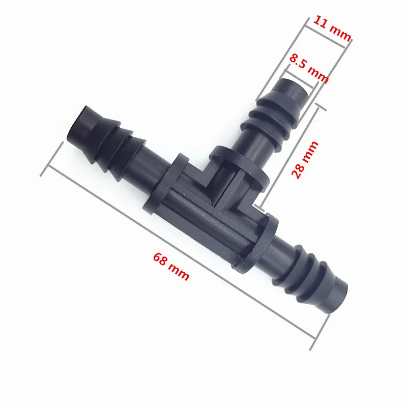10 шт. поливочные наборы 8/11 шланг тройник внутренний диаметр 6 мм для 8/11 шланг капельного фитинга
