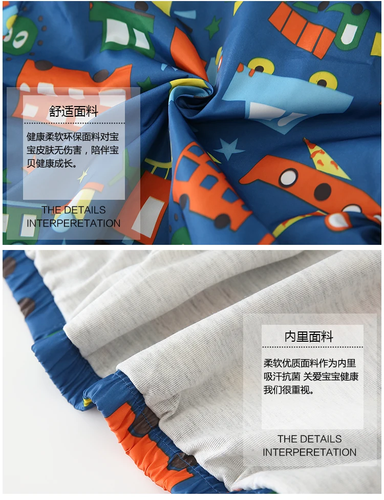 Baby Boy Kids Jacket Coat Windbreaker for Boys Children Navy Blue Print Cartoon Bus Car Hooded Single Zipper Outwear 2 3 4 5 6 t (3)