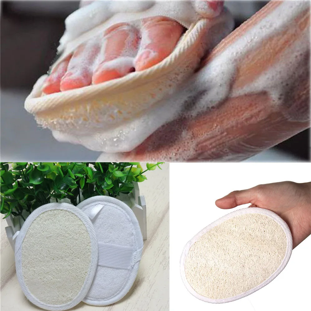 

1 Pcs Shower Exfoliating Loofah Natural Sponge Body Scrub Dead Skin Removal Massage Spa Bath Shower Washing Accessories