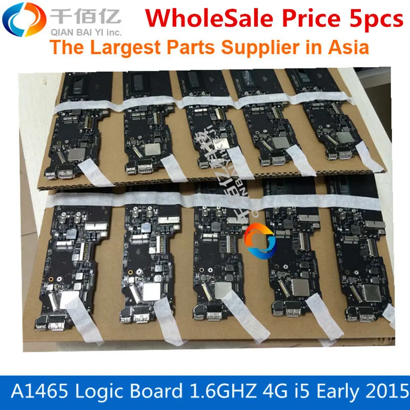 Цена оптовой продажи 5 шт. 820-00162-a ноутбук материнская плата A1465 материнскую плату 1.6 ГГц 4 г i5-5250u рано 2015 для MacBook Air 11'