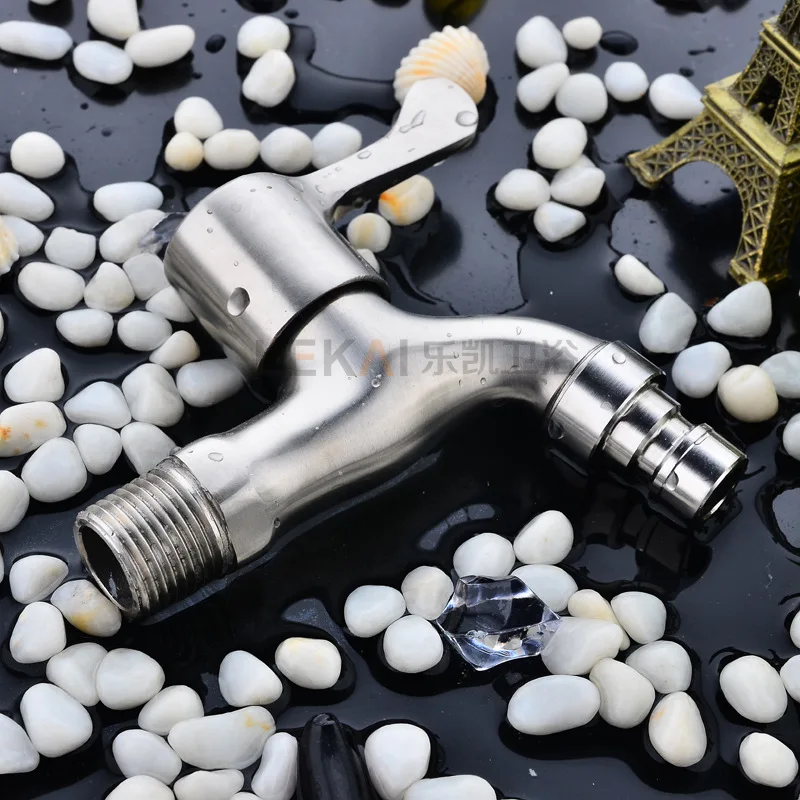 

SUS304 stainless steel washing machine faucet mop pool water quick open faucet toilet single cold water nozzle wholesale