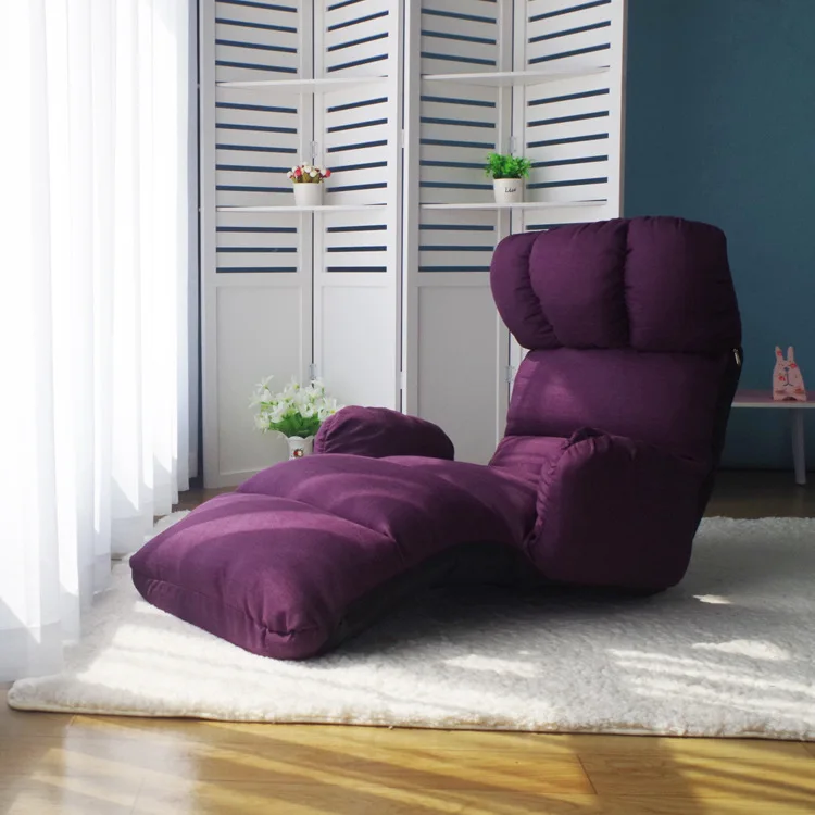 Foldable Chaise Lounge Chair 6 Color Adjustable Recliner Living Room Furniture Japanese Style Daybed Sleeper Sofa Armchair