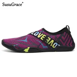 SusuGrace aqua shoes для мужчин; кроссовки с босиком; летняя обувь для воды; обувь для пар; легкая обувь для активного отдыха; спортивная обувь для