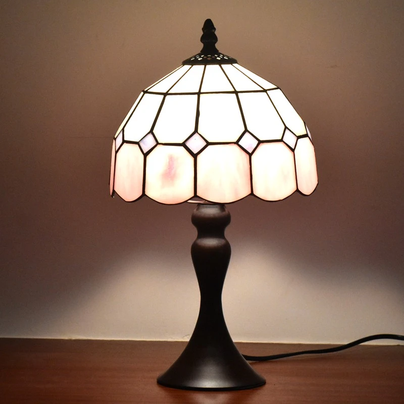 Tiffany Style Lamps Pinkl Night Light 8 Inches Wide Small Stained Glass Desk Table Lamp Lighting 15 Inches Tall Antique On Sale Night Lights Aliexpress