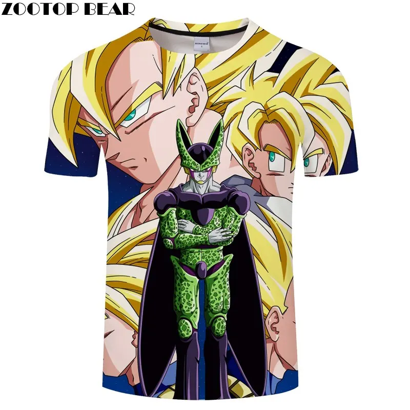 Kakarotto Гоку 3D футболка Dragon Ball футболки Для мужчин летние аниме топы Короткий рукав