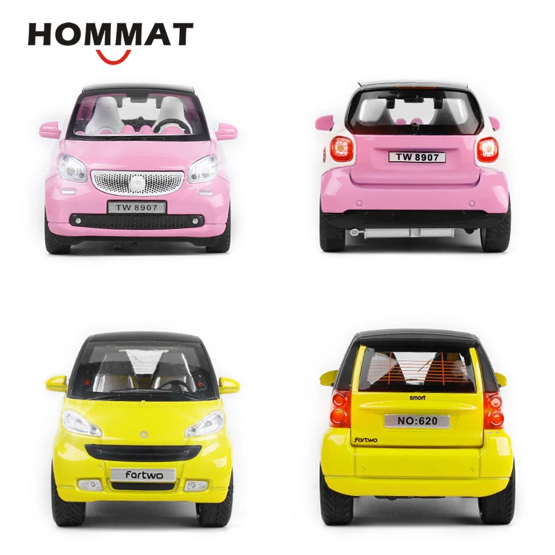 HOMMAT 1:24 моделирование Smart ForTwo литье под давлением игрушечный автомобиль модель металлическая Черная пятница детский подарок Машинки Игрушки для детей