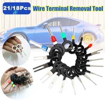 

21Pcs/Set New Car Terminal Removal Electrical Wiring Crimp Connector Pin Extractor Kit Automobiles Terminal Repair Hand Tools