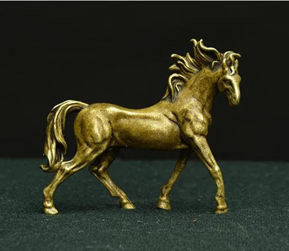 

China Brass Seiko carving horse Small statue