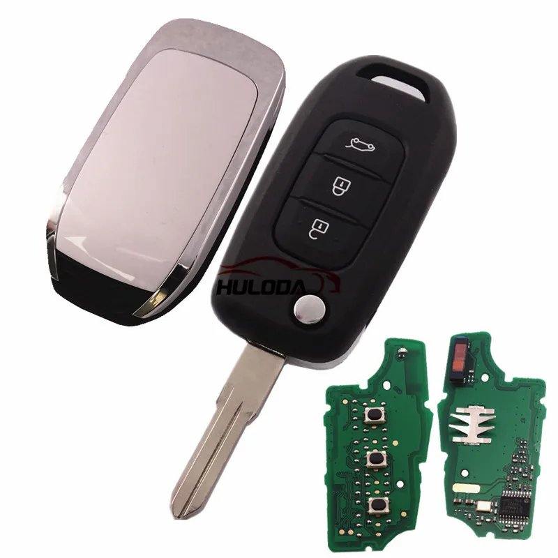 

For Renault 3 Button flip remote PCF7961 chip-434MHZ FCCID:CWTWB1G767 for Renault Captur/Megane 3