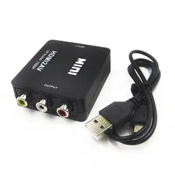 Цифровой HDMI в RCA AV адаптер CVBS конвертер 720 p/1080 p Mini HDMI в аудио-видео преобразователи
