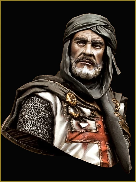 Assembly Scale 1 10 Templar Knight Figure resin bust figure WWII Resin Model Free Shipping Unpainted
