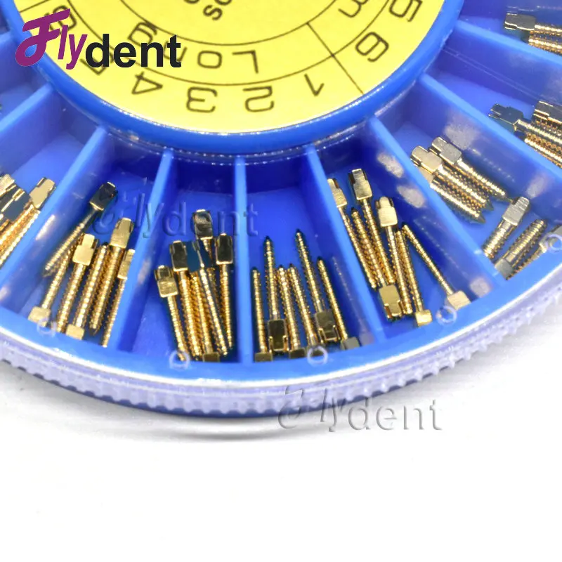 Dental 24K Gold Plated Screw Post 120pcs&2Key Dental Screw Post Dental Supplies dental materials Dental 24K Gold Plated Screw Post 120pcs&2Key Dental Screw Post Dental Supplies dental materials