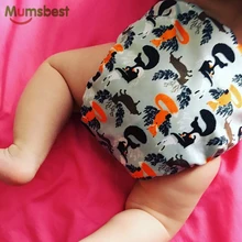 [Mumsbest] новые детские тканевые подгузники, регулируемые тканевые подгузники с рисунком лисы, Моющиеся Водонепроницаемые Многоразовые подгузники для малышей
