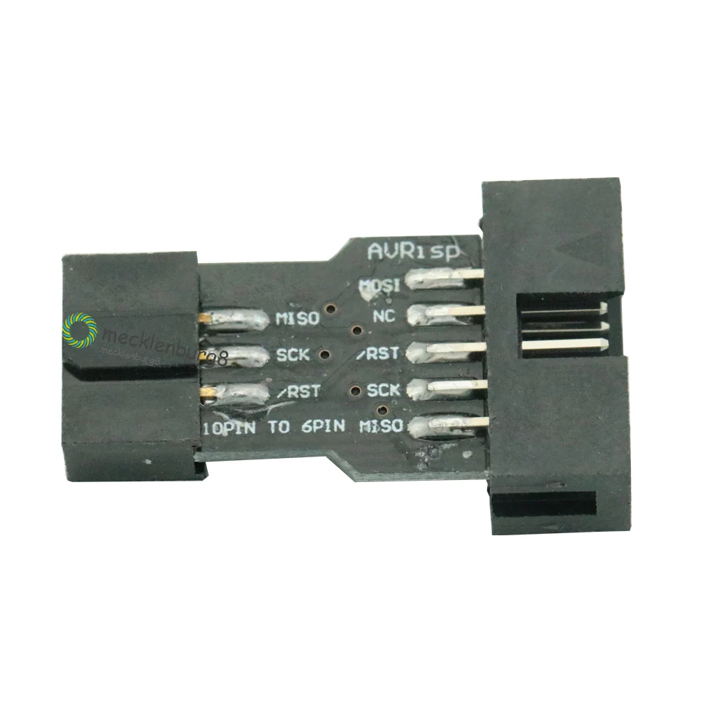 Стандартный 10 контактный 6 адаптер конвертер для AVRISP MKII USBASP STK500 поворотный